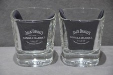 2x Jack Daniel's Single Barrel Select Tennessee Whiskey Tumbler Glass 22cl 220ml