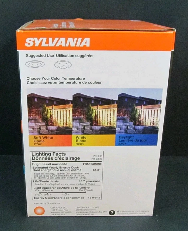 Sylvania 100W LED Flood 40° Color Changing Bulb (Uses 15 watts) 3 Colors - Image 3 of 4