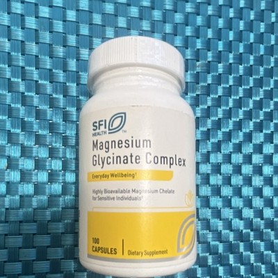 SFI Health Magnesium Glycinate Complex Vegetarian 100 Capsules Exp 07/26