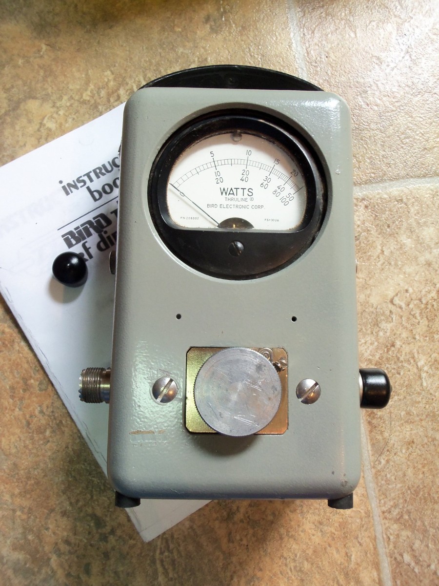 Bird 43 Thruline Wattmeter Watt Element Slug Reading Meter / VERY
