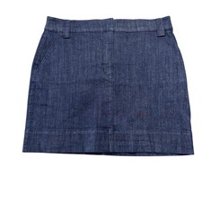 Calvin Klein Womens Dark Wash Denim Mini Skirt Size 12 Blue Casual Pocketed