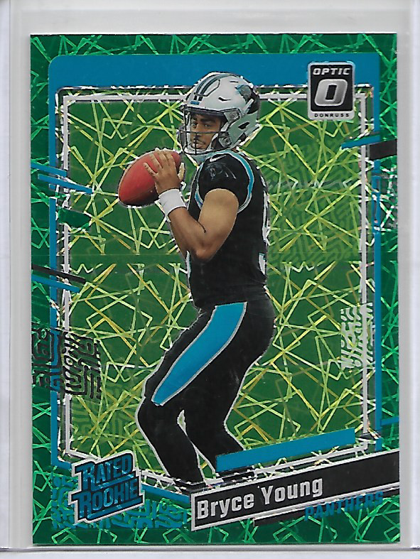 2023 Donruss Optic - Rated Rookie Bryce Young #213 Green Velocity Prizm (RC)