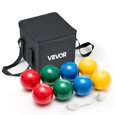VEVOR Bocce Ball Set Bocce Ball Game Set 90 mm 8 Resin Balls 4 Colors for Beach