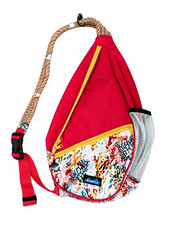 New Kavu Paxton Pack Floral Coral Backpack Rope Sling Bag Crossbody nwt