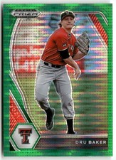 2021 Panini Prizm Draft Picks #PDP130 Dru Baker Green Pulsar Prizm