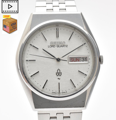 メロジョイ Vintage 1979 [NEAR MINT] SEIKO Lord Quartz 7143-7030 White 34mm
