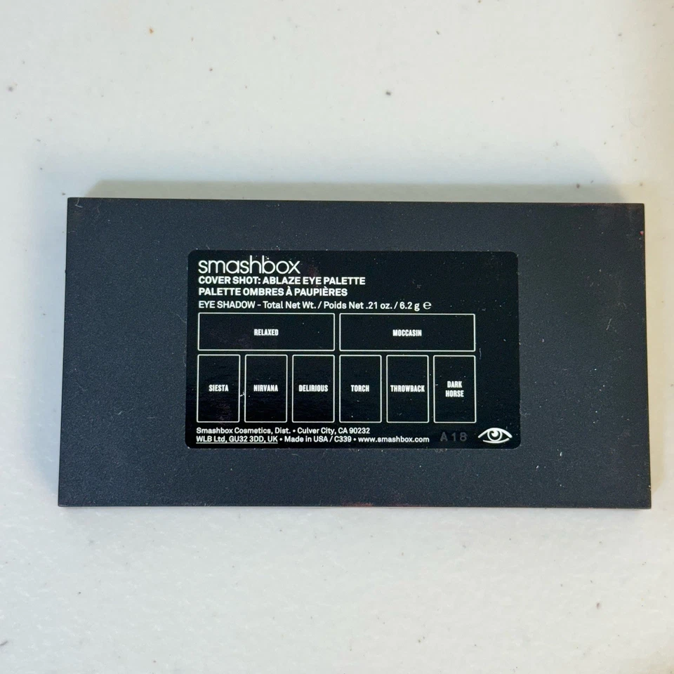 Smashbox Cover Shot Eye Shadow Palette Ablaze Travel Size Pigmented Makeup Kit - Image 3 of 4