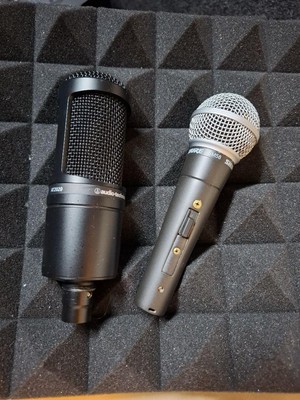 Audio-Technica mic set condenser dynamic microphones used high-quality ...