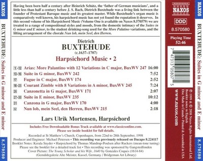 BUXTEHUDE: SUITES IN G MINOR & E MINOR; MORE PALATINO; COURANT ZIMBLE NEW CD