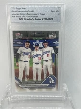 2025 Topps Now Shohei Ohtani Roki Sasaki Yamamoto Tokyo TCC Graded Gem Mint 10