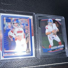 Panini 2024 NFL Eli Manning Russell Wilson Giants Donruss Optic Prizm 2-Card Lot