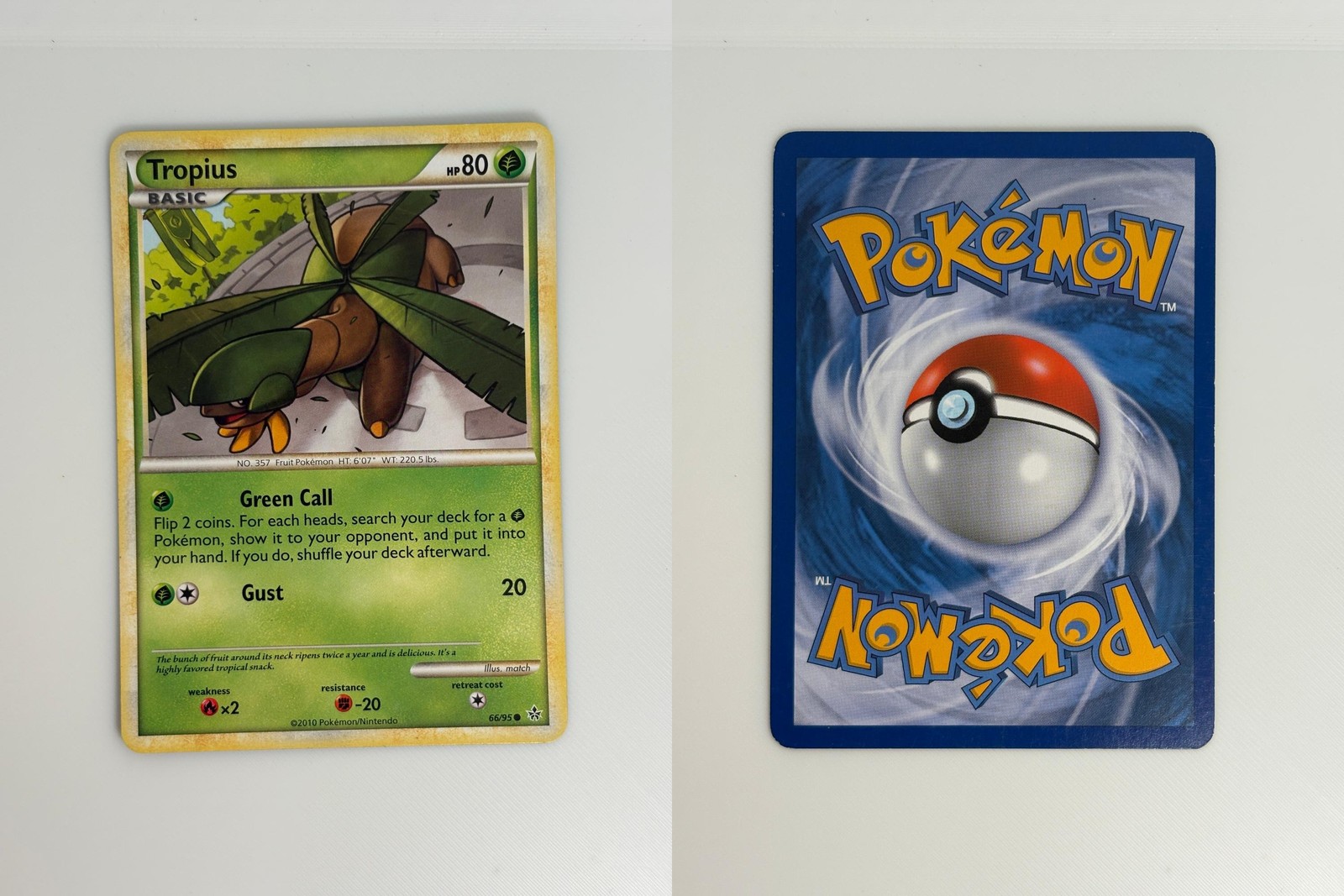 TROPIUS 66/95 COMMON HGSS UNLEASHED POKEMON LIGHTLY PLAYED