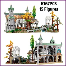 6167Pcs New Movie Lord of Rings Rivendell Castle Building Blocks 10316 Toys Gift