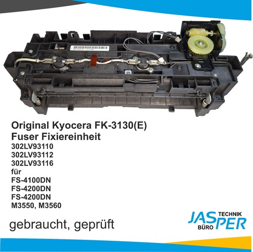 Kyocera Fuser FK-3130 3302LV93110 Fixiereinheit FS-4100DN 4200 M3550 M3560 gebr.
