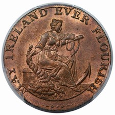 1794 Ireland Conder Halfpenny Token, Dublin, Parker's, DH-351, PCGS MS65RB