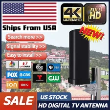 6000 Miles Outdoor TV Antenna Digital HDTV 4K Amplified Long Range 360° UHF VHF