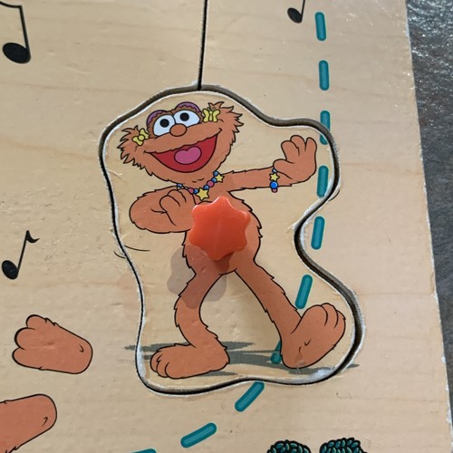 Vintage Sesame Street Wooden Jigsaw Puzzle - 6 Pieces 1999 Dance To The Beat - Picture 12 of 14