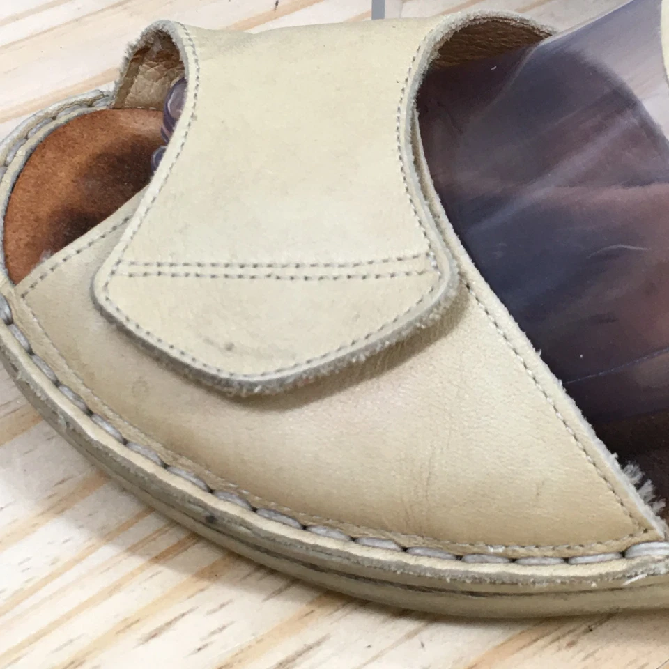 Sandalias Finn Comfort para mujer 39 D con cordones beige cómodas punta abierta tacones de cuña Foto 4 de 4