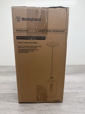 Westinghouse 6371300 5"W Mini Pendant Washed Copper w/Clear Textured Glass