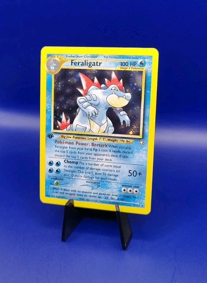 Feraligatr 4/111 1st Edition Neo Genesis Holo Rare Pokemon Card 2000 TCG WOTC NM - Image 3 of 4