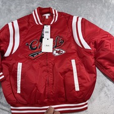 Kansas City Chiefs WEAR Erin Andrews Bomber Full-Zip Jacket Red Taylor Swift