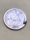 1876 Seated Liberty Dime Fine Details 10 Cents!