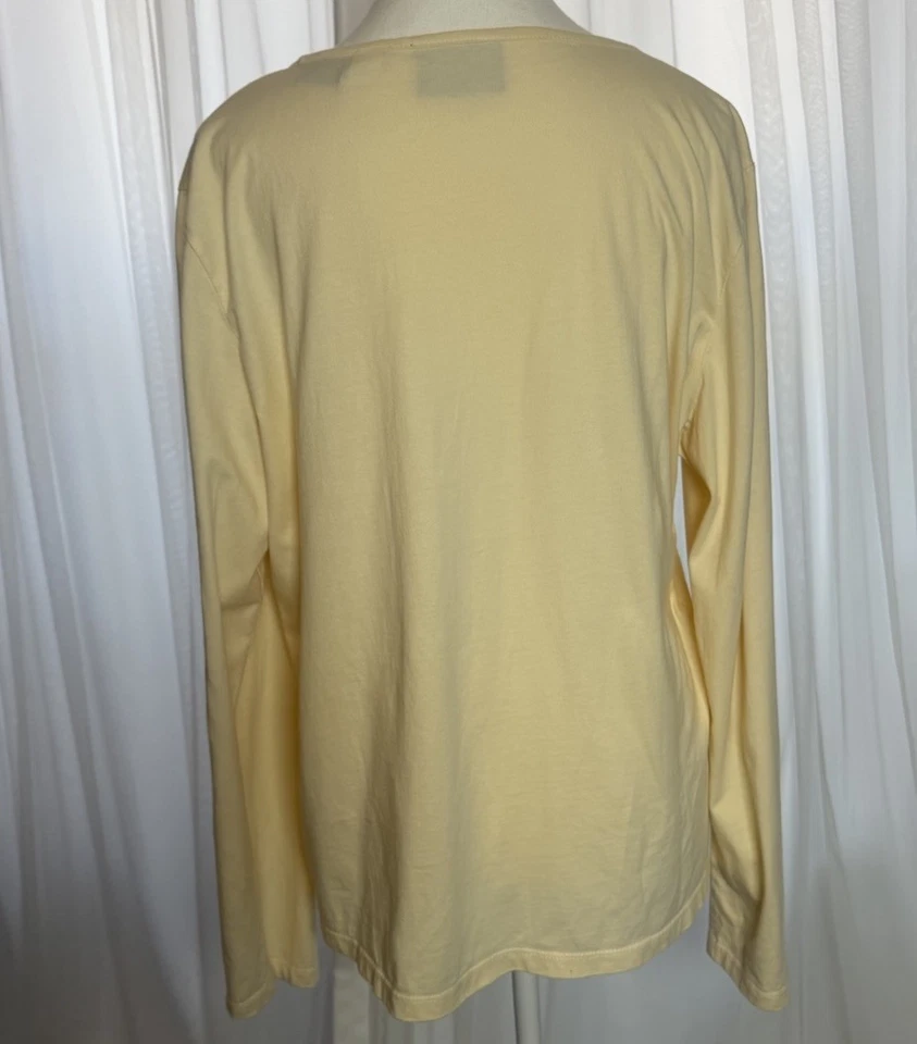 女式 XL 长袖上衣/刺绣秋季主题/叶子和橡子 SKU#213 — 第 4/4 张图片