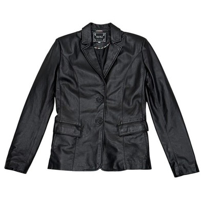 Vtg Vera Pelle Italy Leather Jacket Blazer Sz 44