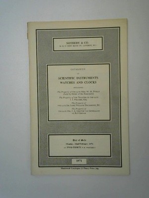 SOTHEBY & CO. Catalogue of Scientific Instruments watches and clocks