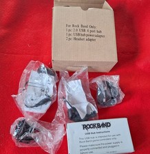 NEU Gitarre For Rock Band Only 2.0 USB 4 port hub Headset adapter USB hub power.