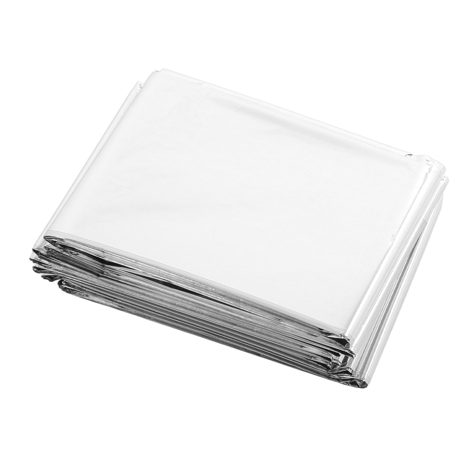 (Silver 210CMx130CM)Emergency Blankets Foldable PET Aluminized Film Thermal BJ