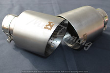 Terminale di scarico in stile golf 8 GTI Silver AKRAPOVIC AUTO (2PZ) 60/114