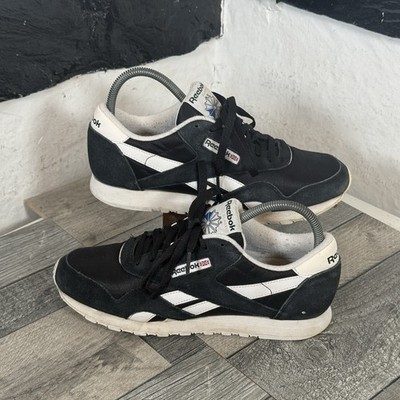 Reebok Classic Black Nylon 89 Suede UK 7 Sneaker Schuhe Running Freizeit Retro