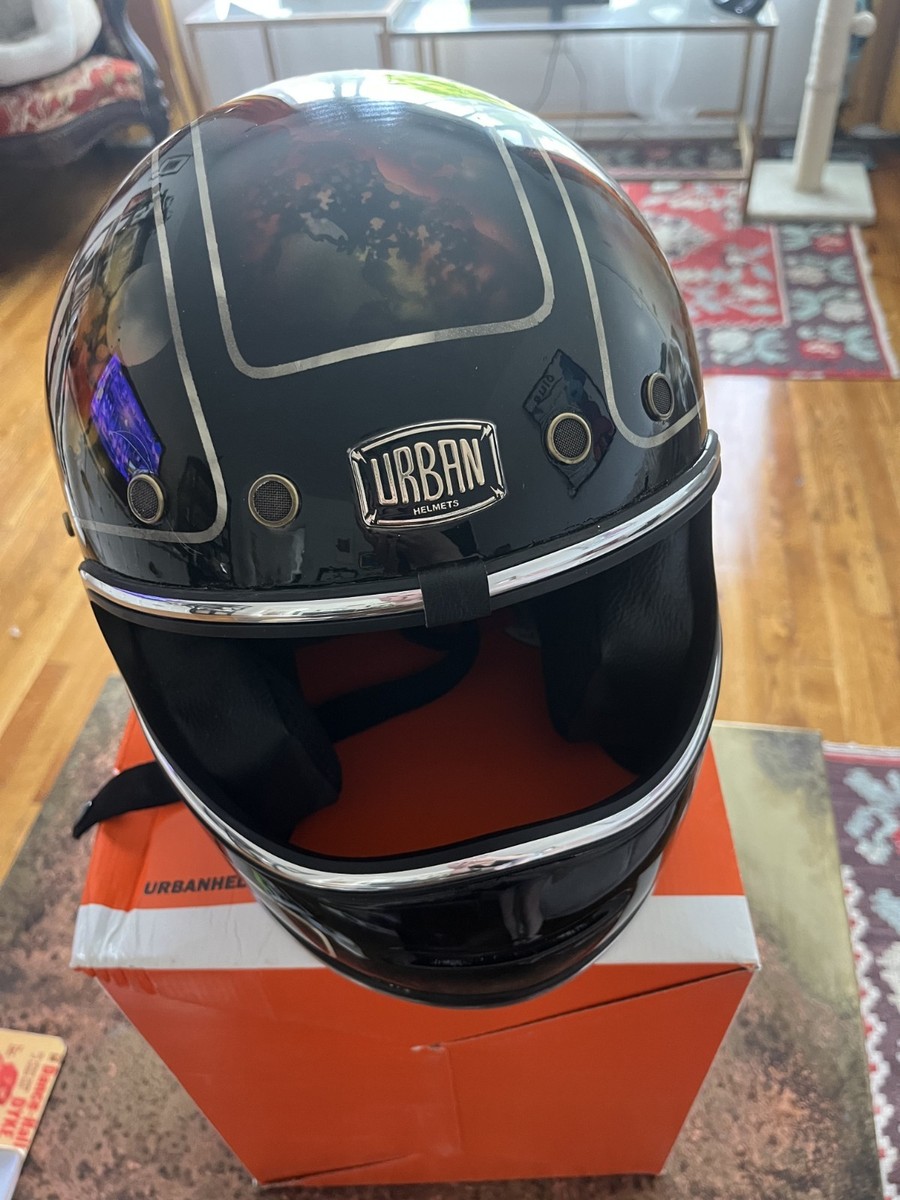 Custom Painted Urban Helmets Bigbore Motorcycle Helmet Size L DOT