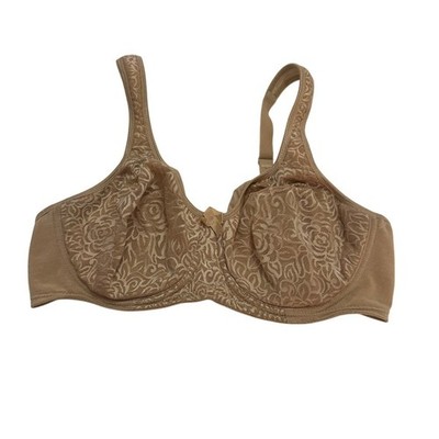 Breezies 36C 36 C Women's Underwire Lace Bra Nude Beige Full Coverage Comfort