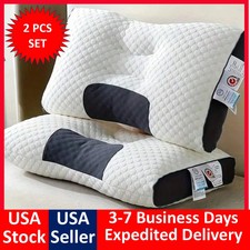 2 Pcs Ergonomic Neck Pillow Help Massage Soft...