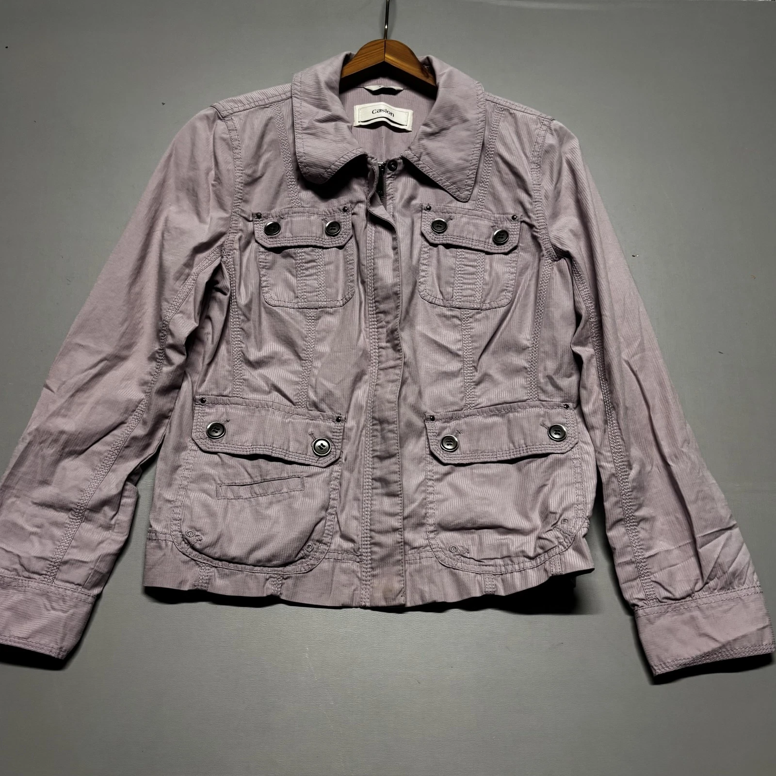 VETEMENTS Giacca Caslon donna piccola utility bottoni tasche anteriori casual leggera