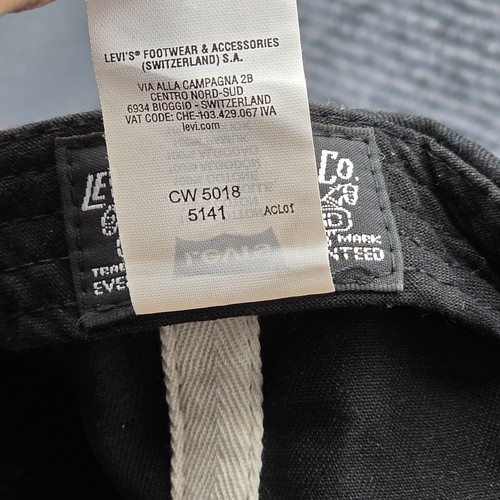 Gorra Levi’s Gorra Snapback Negra Blanca Logo Denim Etiqueta Patín Ropa de Calle Hombres - Imagen 11 de 11