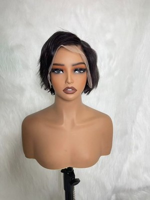 13x4 Lace Front Transparent Lace  Pixie Cut Wig