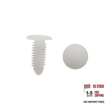 30Pcs White Plastic Rivets Splash Guard Fastener Clips 7.5x6.5mm 7.5x6.5mm