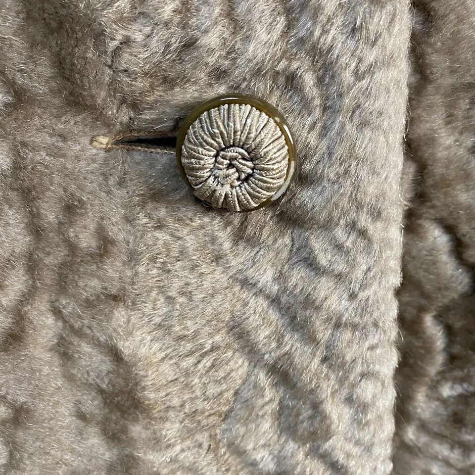 Abrigo de piel sintética cola ancha vintage cuello visón genuino Bacara Sportowne La France Foto 3 de 4