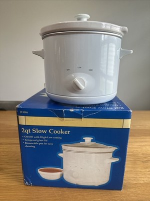 Vintage Unbranded White 2 Qt Slow Cooker | Model JE 3086 | Working With Box