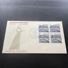 Canada 651 T1 UNTAGGED Block of 4 FDC - 1974 Skaters In Hull Christmas 651T1