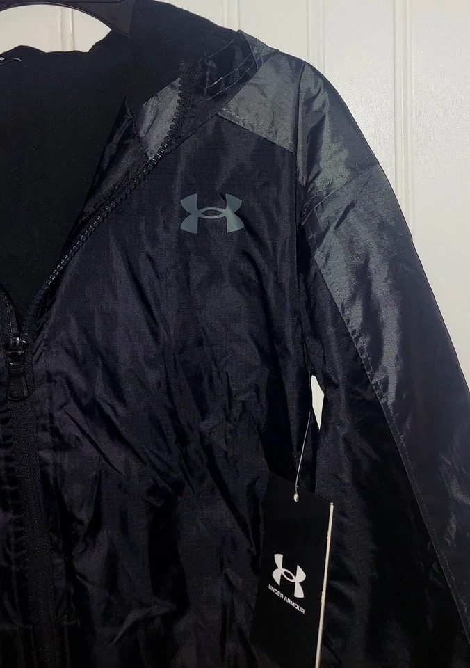Nuevo UNDER ARMOUR Chaqueta Forrada de Vellón con Capucha Cremallera Completa Juvenil Niño Talla Pequeña Nueva con Etiquetas Foto 2 de 4