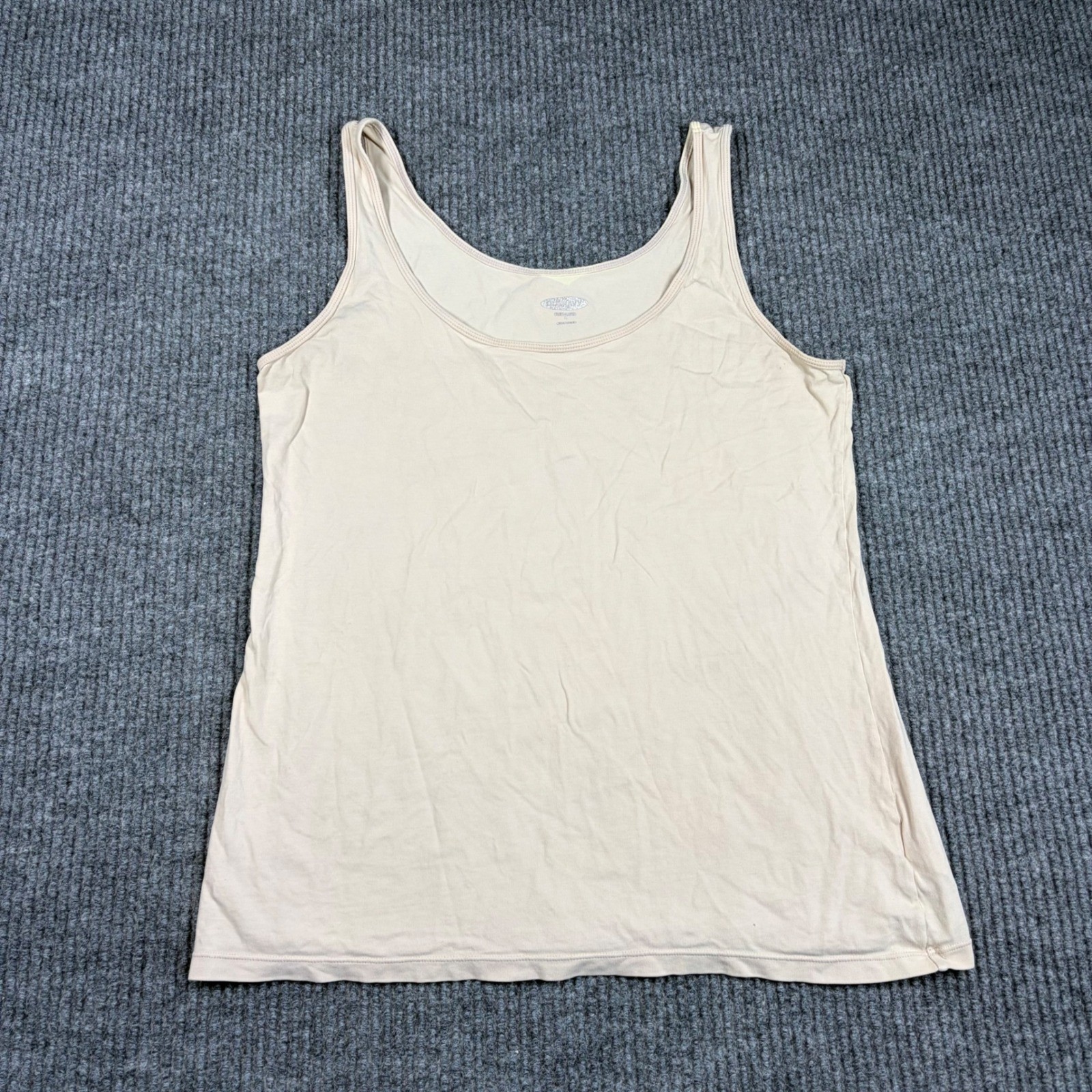 Old Navy Top Women's L First Layer Tank  Beige Scoop Neck Sleeveless Stretch