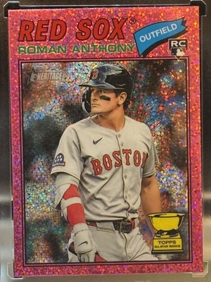 2026 Topps Heritage Burgundy Sparkle Rookie Cup RC Roman Anthony 