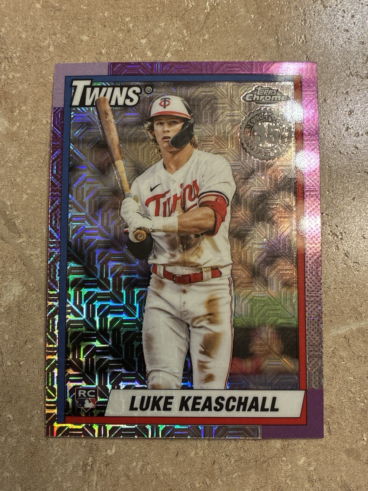 2025 Topps Chrome Update #U90C-86 Luke Keaschall RC 1990 Chrome Mojo Silver Pack