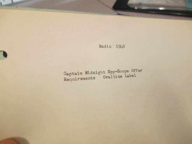 OVALTINE 1948 Capt Captain Midnight radio show premium letter SPY SCOPE (2)