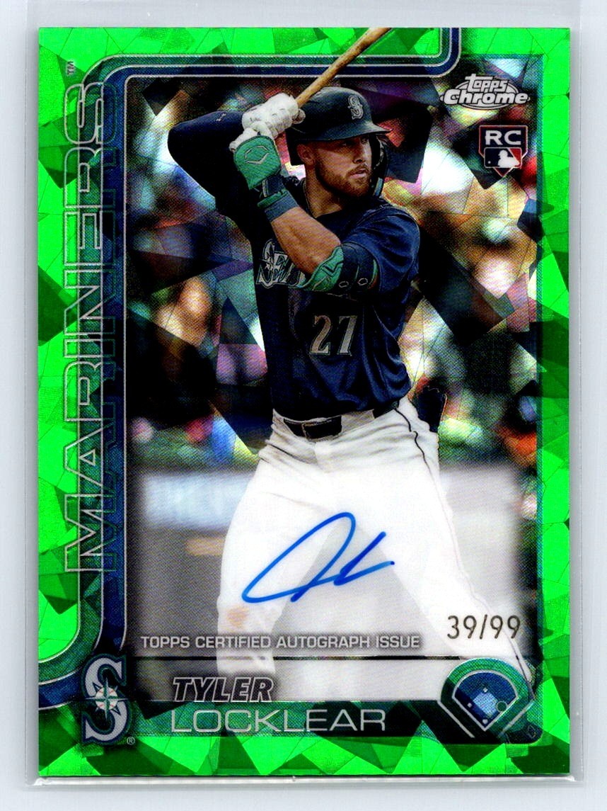 2025 Topps Chrome Sapphire Tyler Locklear #RA-TL Green Refractor /99 RC AUTO
