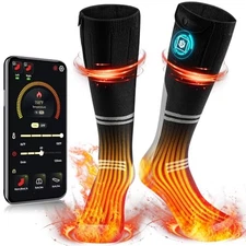 WASOTO Heated Socks Electric Heating Socks APP Control - Large - Black